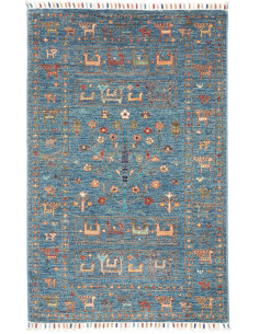 Rug Rubin Pakistan 80x125 Petrol Blue Terracott