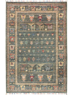 Rug Rubin Pakistan 102x152 Petrol Green Beige R