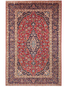 Rug Ardakan Persia 190x293 Ruby Red Navy Blue C