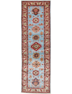 Rug Kazak Fine Pakistan 86x261 Sky Blue Terraco