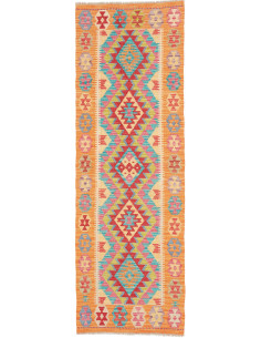 Tappeto Kilim Afghanistan 63x192 Arancio Rosso