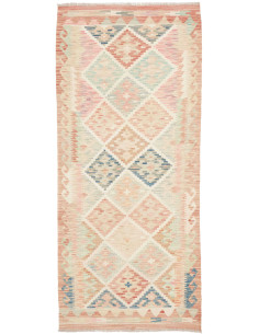 Tappeto Kilim Afghanistan 86x198 Beige Rosa Azz