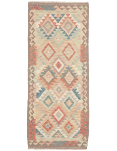 Rug Kilim Afghanistan 80x194 Beige Orange Blue