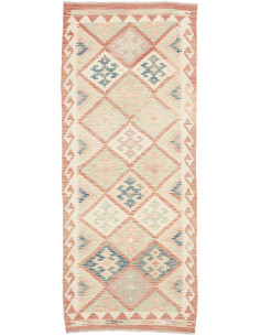Tappeto Kilim Afghanistan 81x201 Crema Rosa Ter