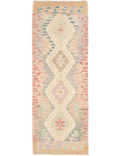 Rug Kilim Afghanistan 62x170 Peach Beige Pastel