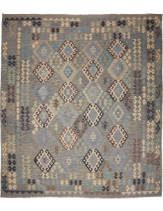 Rug Kilim Afghanistan 257x288 Grey Blue Sky Blu