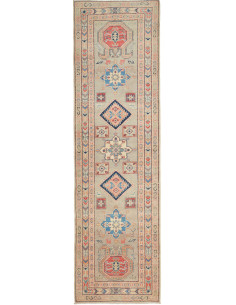 Tappeto Kazak Afghanistan 82x286 Verde Salvia T