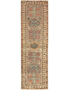 Rug Kazak Fine Pakistan 77x256 Grey Taupe Terra