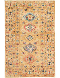 Tappeto Kazak Fine Pakistan 124x188 Oro Ocra Bl