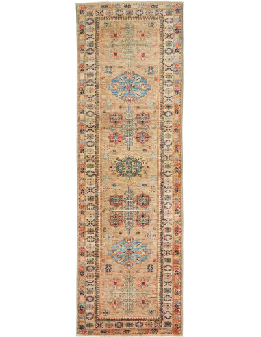 Rug Kazak Fine Pakistan 81x256 Sand Beige Sky B