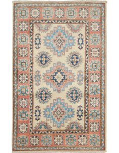 Tappeto Kazak Afghanistan 84x133 Crema Blu Chia