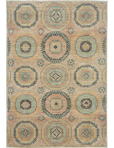 Rug Mamlouk Pakistan 123x179 Gray Beige Sky Blu