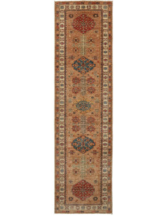 Rug Kazak Fine Pakistan 82x296 Terracotta Brown