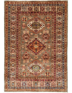 Tappeto Kazak Fine Pakistan 100x147 Marrone Tau