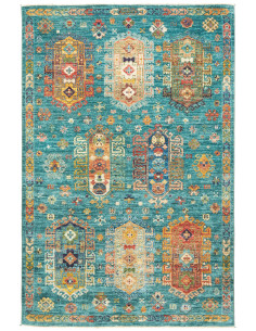 Rug Tribal Pakistan 126x189 Turquoise Red Orang