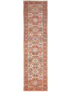 Rug Kazak Fine Pakistan 79x288 Cream Beige Terr