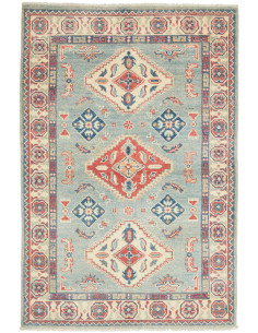 Rug Kazak Afghanistan 100x149 Sky Blue Terracot