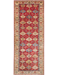 Tappeto Kazak Fine Pakistan 154x389 Rosso Inten