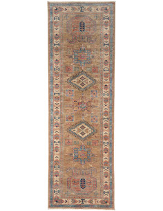 Rug Kazak Fine Pakistan 76x249 Brown Blue Terra