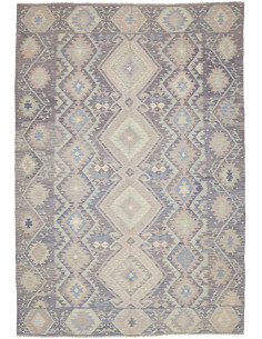Tappeto Kilim Afghanistan 202x296 Viola Grigio