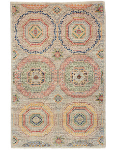 Rug Mamlouk Pakistan 79x124 Beige Blue Red Gree