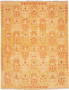 Tappeto Kilim Afghanistan 158x202 Arancio Ocra