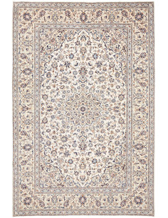 Tappeto Kashan Persia 194x293 Crema Avorio Blu