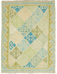 Rug Kilim Afghanistan 109x144 Light Green Paste
