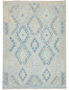 Tappeto Kilim Afghanistan 130x176 Blu Vario Azz