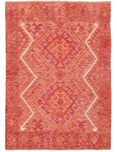 Tappeto Kilim Afghanistan 126x178 Rosso Corallo