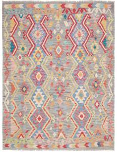 Rug Kilim Afghanistan 158x200 Grey Red Blue Yel