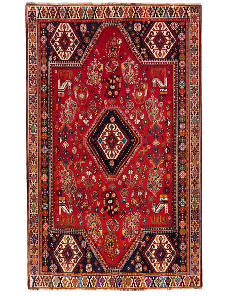 Rug Shiraz Persia maroon yellow 170x278