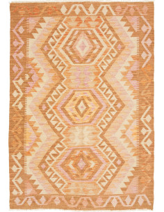 Tappeto Kilim Afghanistan 103x147 Marrone Terra