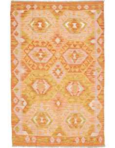 Tappeto Kilim Afghanistan 102x156 Arancio Oro R