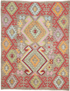 Rug Kilim Afghanistan 154x196 Grey Taupe Red Or