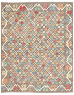Tappeto Kilim Afghanistan 156x193 Grigio Terra