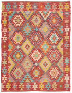 Rug Kilim Afghanistan 155x198 Terracotta Turquo