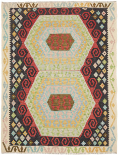 Rug Kilim Afghanistan 157x203 White Cream And M