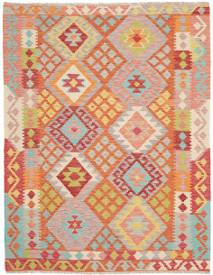 Rug Kilim Afghanistan 153x202 Orange Red Light