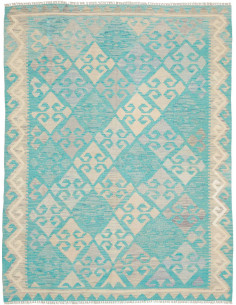 Rug Kilim Afghanistan 149x198 Turquoise Cream W