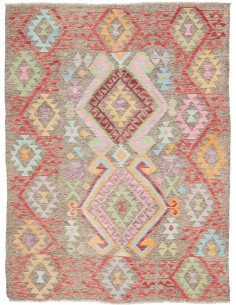 Rug Kilim Afghanistan 150x197 Brown Grey Coral