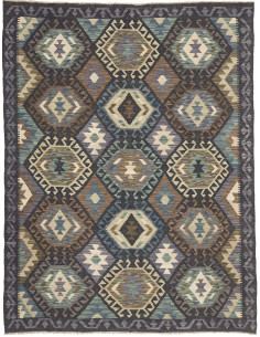 Tappeto Kilim Afghanistan 154x203 Grigio Antrac