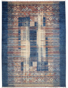 Rug Mosaic Pakistan 267x360 Blue Beige Terracot