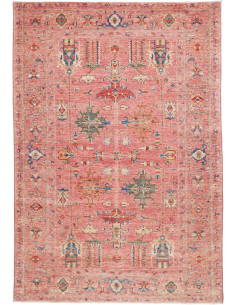 Tappeto Kazak Fine Pakistan 164x241 Rosa Antico