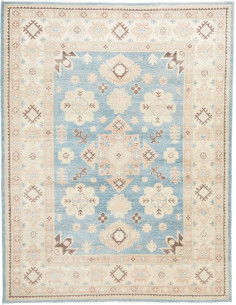 Tappeto Kazak Afghanistan 158x205 Azzurro Avori