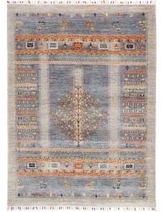 Tappeto Siva Pakistan 150x202 Blu Grigio Beige