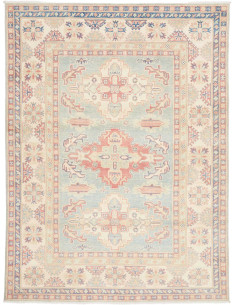 Tappeto Kazak Afghanistan 152x204 Blu Chiaro Te