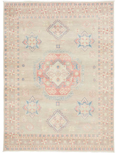 Tappeto Kazak Afghanistan 174x232 Beige Grigio