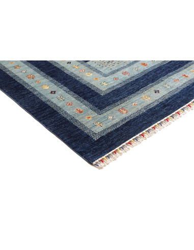 Tappeto Siva Pakistan 250x304 Blu Scuro Azzurro