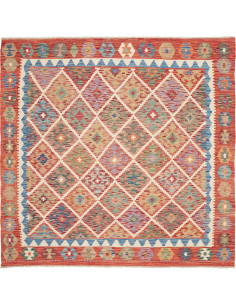 Tappeto Kilim Afghanistan 200x197 Arancio Terra